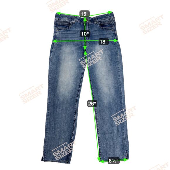 Democracy "Ab"Technology Straight Raw Hem Tummy Control Mid Rise Jeans Size 8 - Picture 5 of 12